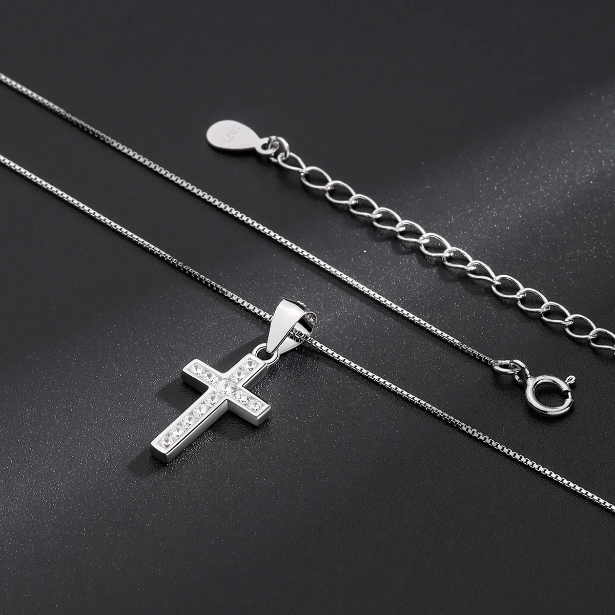 Pendentif croix catholique argent – Image 8