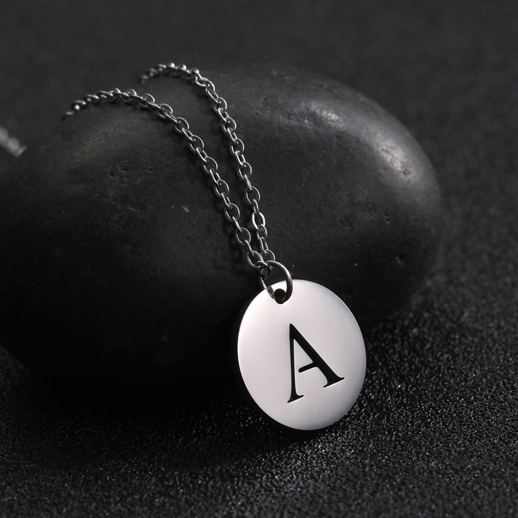 Pendentif lettre acier inoxydable – Image 3