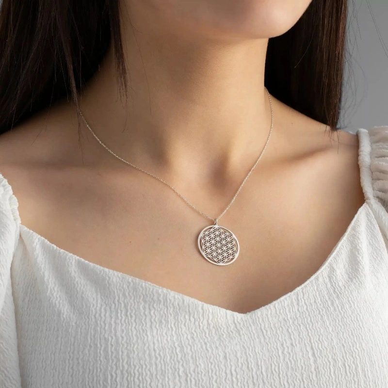 Pendentif fleur de vie acier inoxydable – Image 5