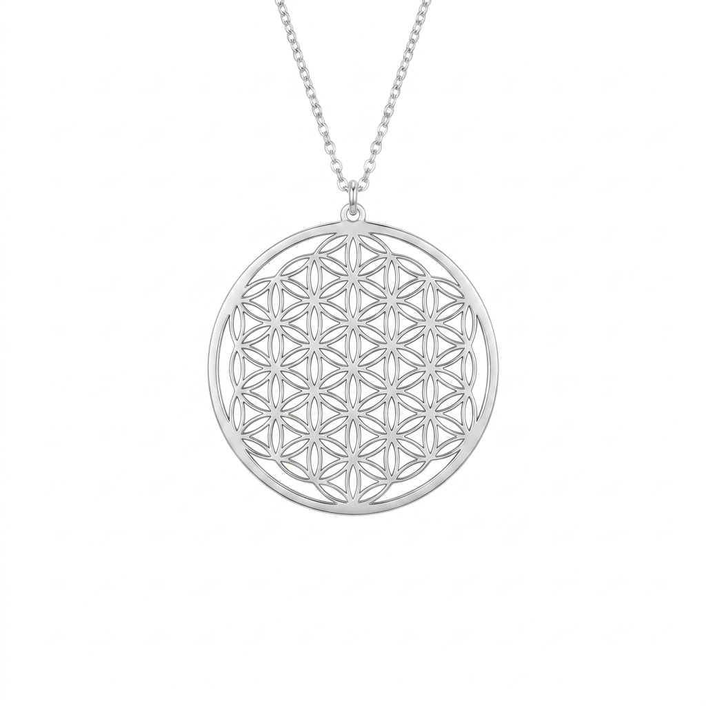 Pendentif fleur de vie acier inoxydable – Image 2