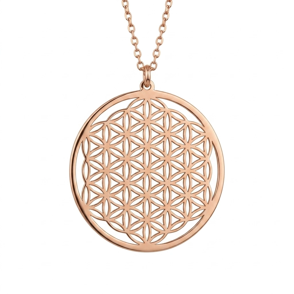 Pendentif fleur de vie acier inoxydable – Image 3