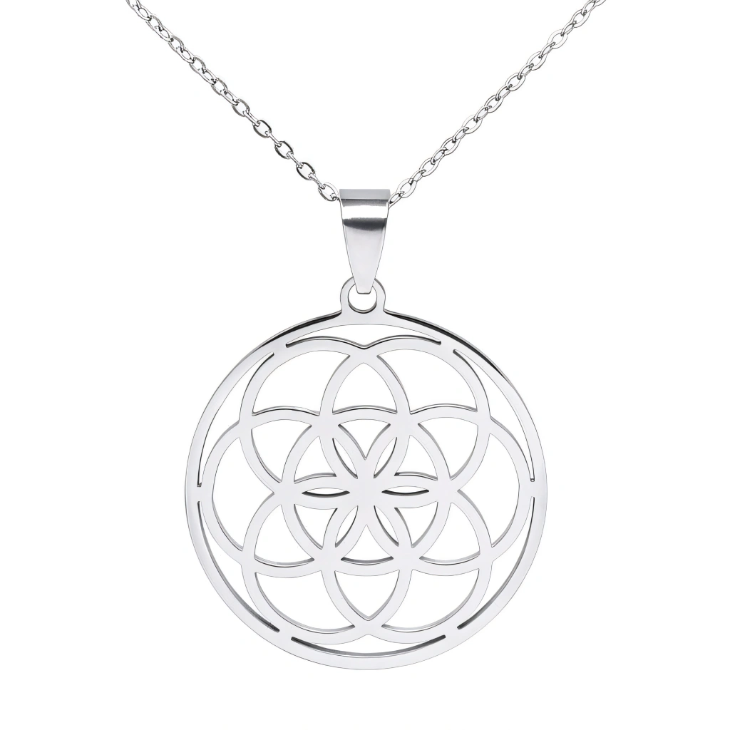 Pendentif fleur de vie anneaux – Image 2