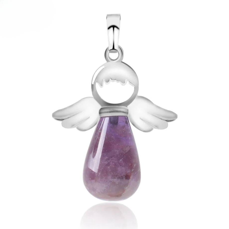 Pendentif ange pierre naturelle