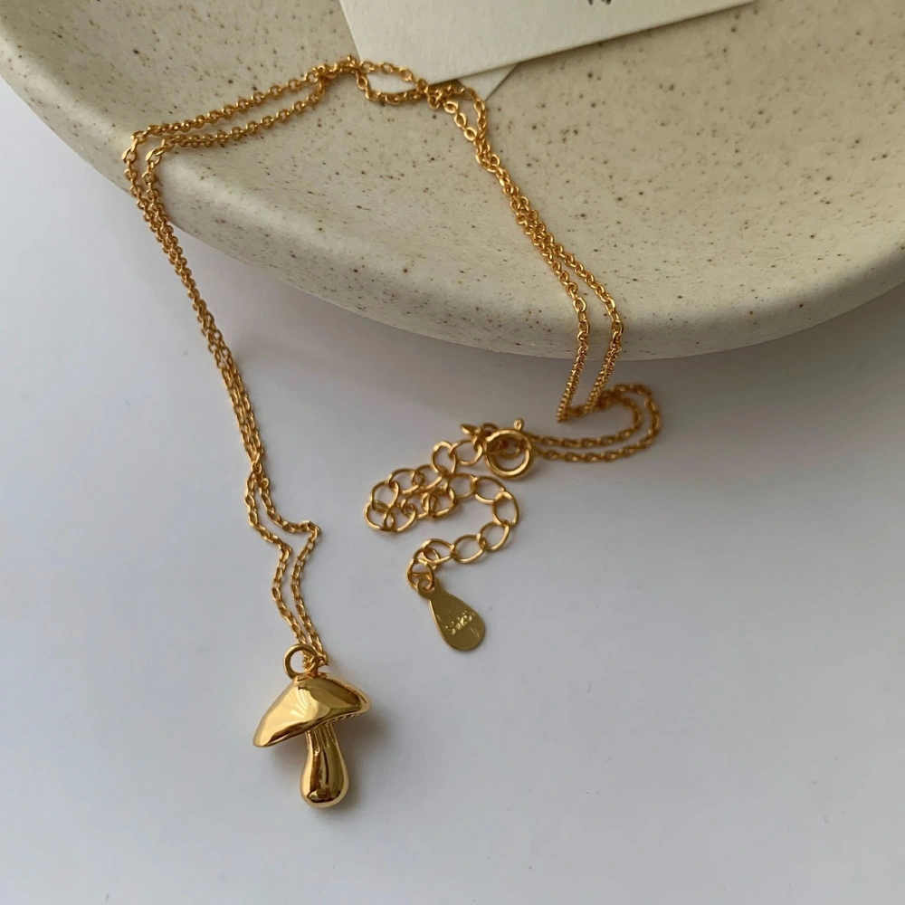 Pendentif champignon dore