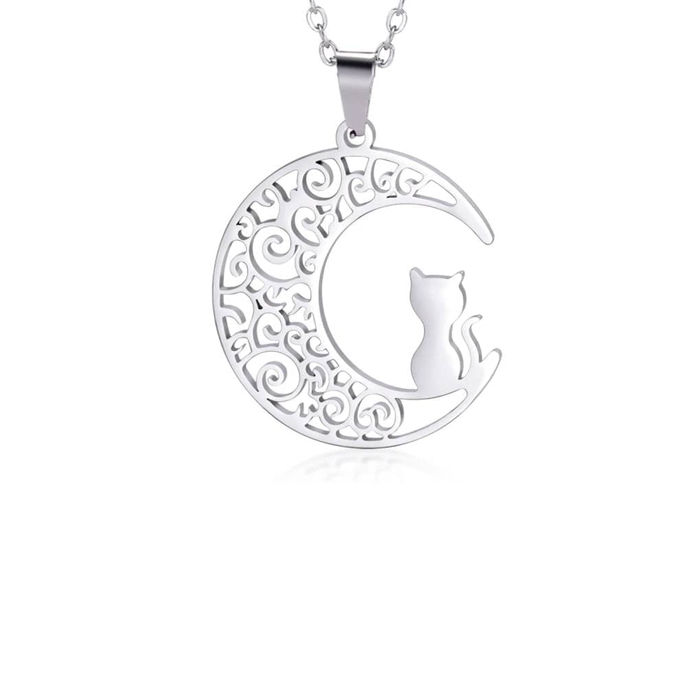 Pendentif chat lune