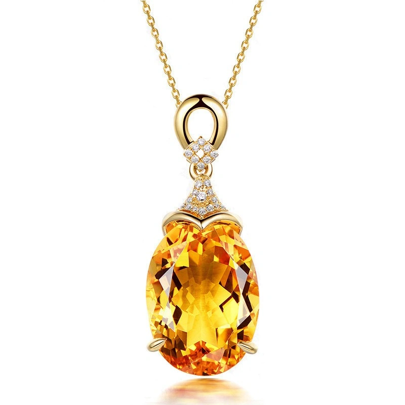 Pendentif citrine femme