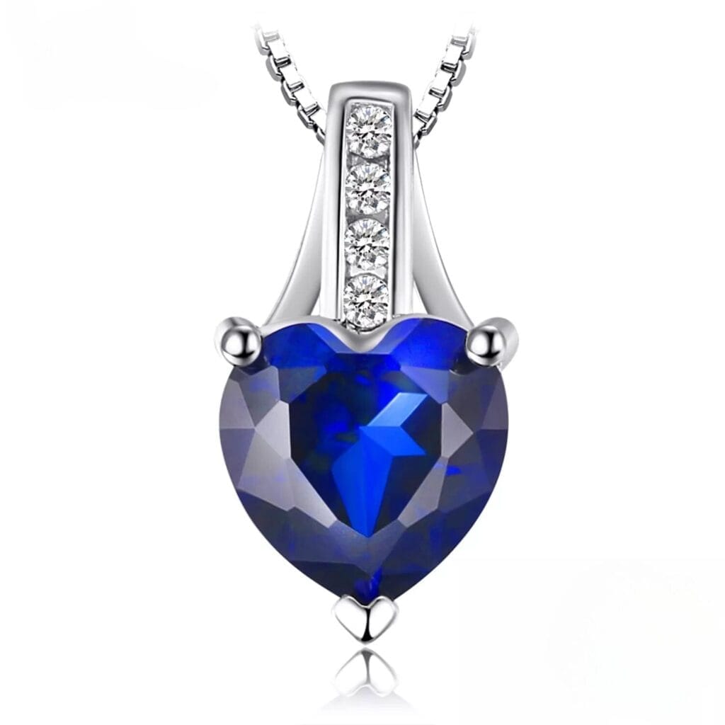 Pendentif coeur bleu