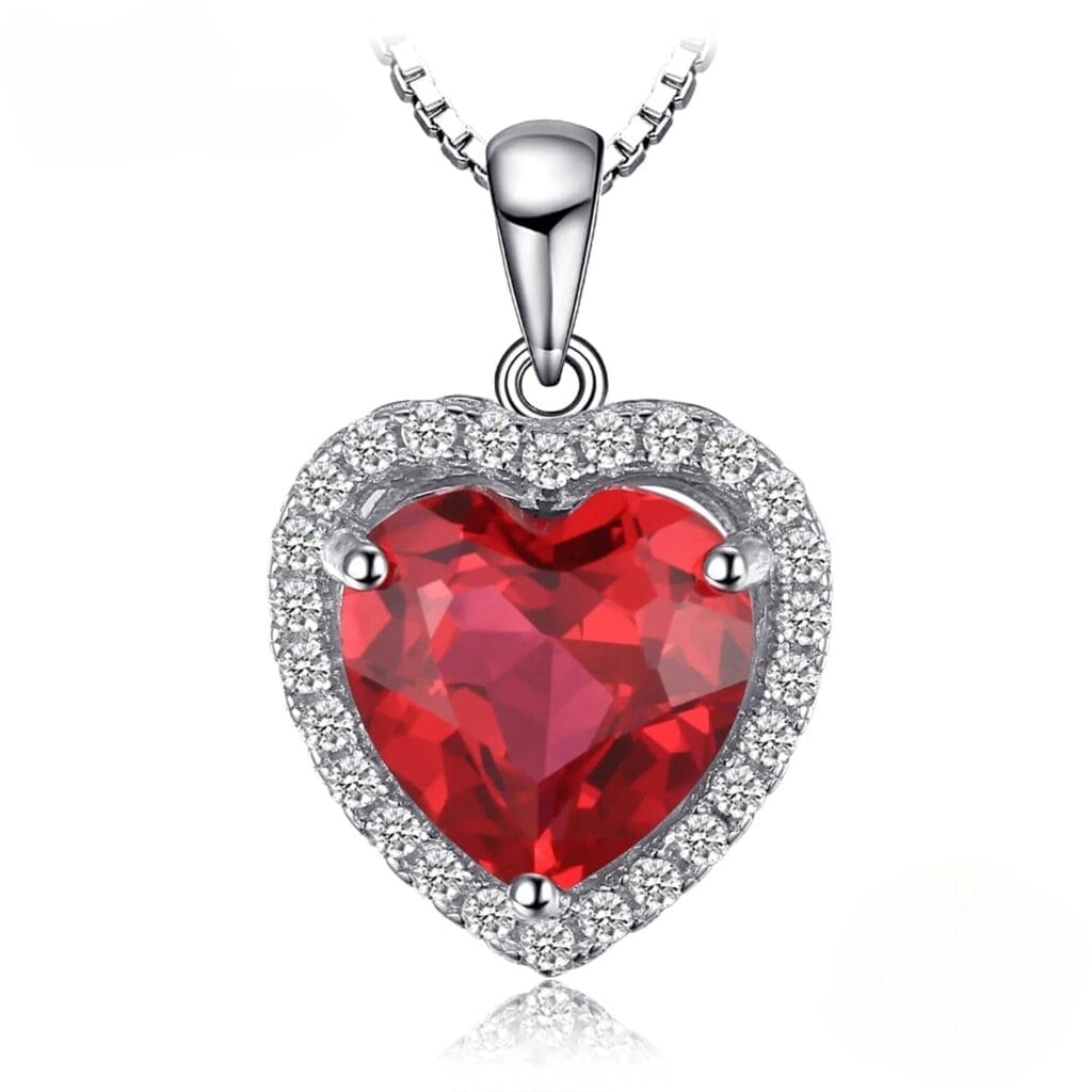 Pendentif coeur rouge