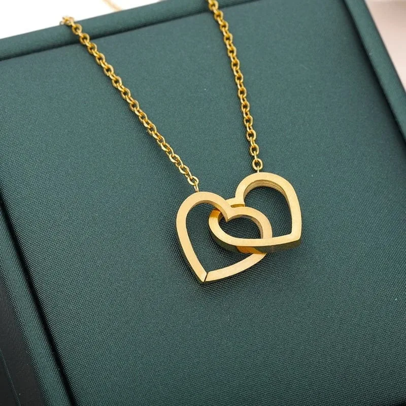 Pendentif coeurs entrelaces boite