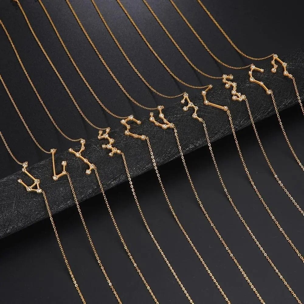 Pendentif constellation dore multi