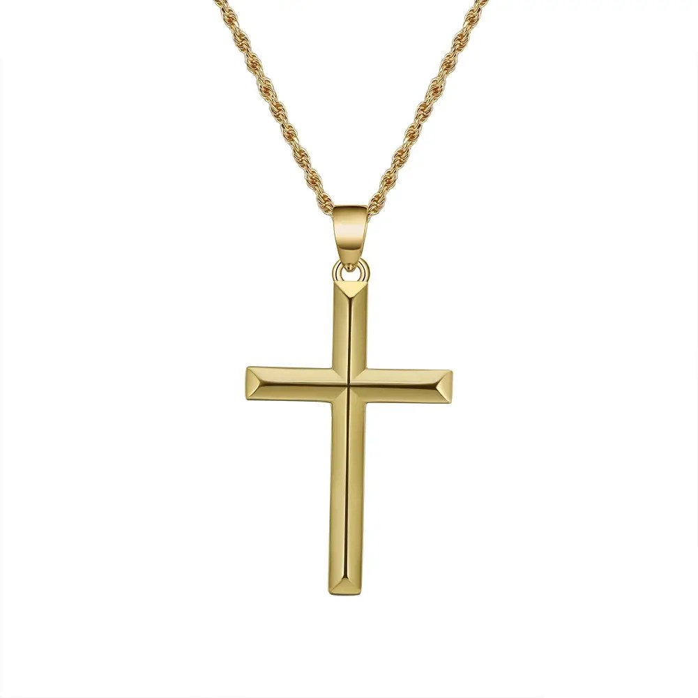 Pendentif croix catholique homme