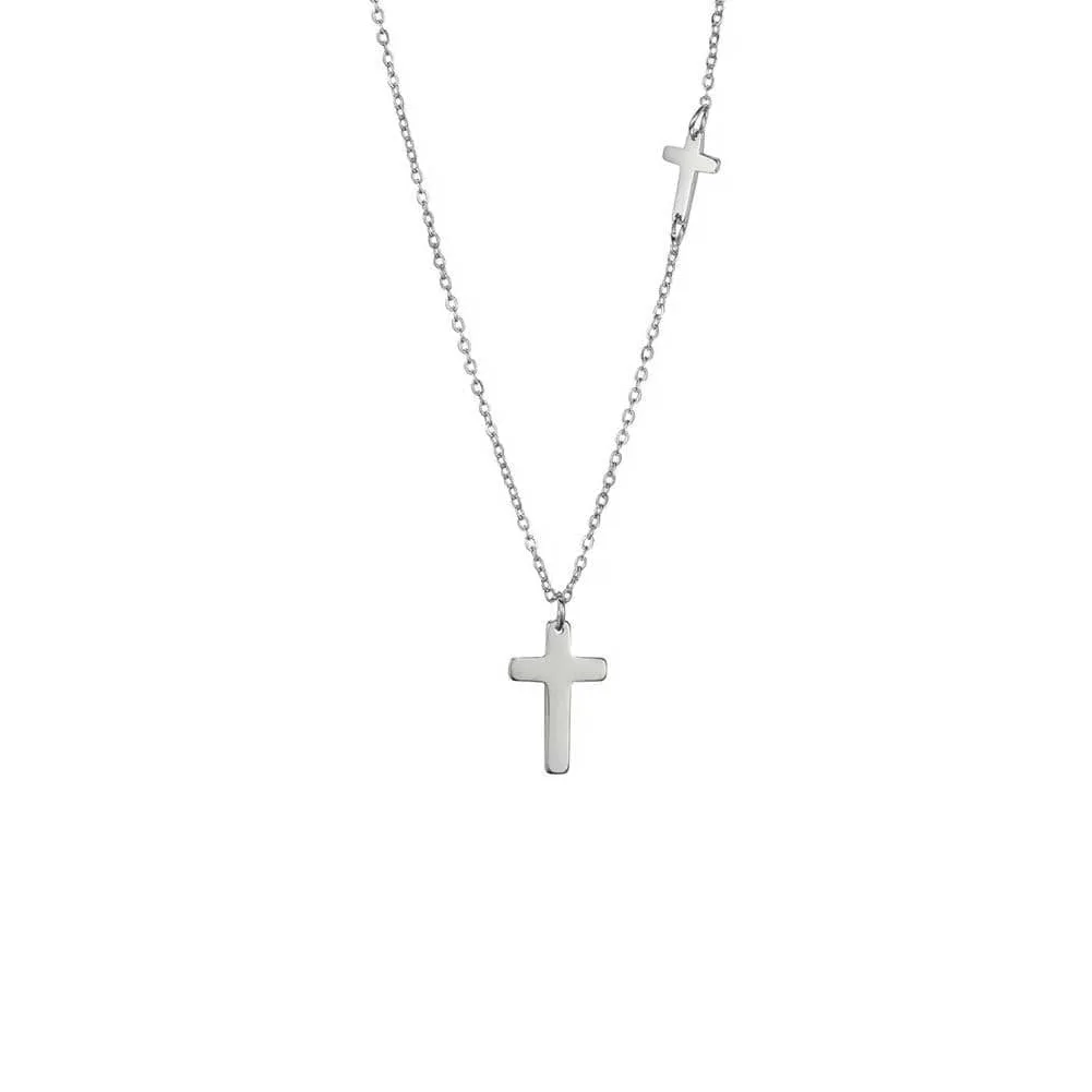 Pendentif croix communion argent