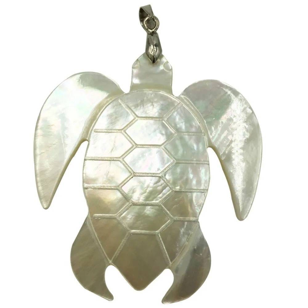 Pendentif nacre tortue blanc