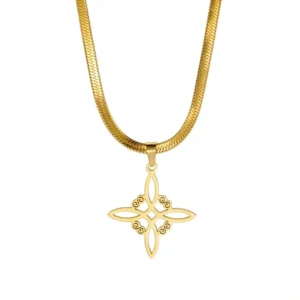 Pendentif noeud de sorciere dore