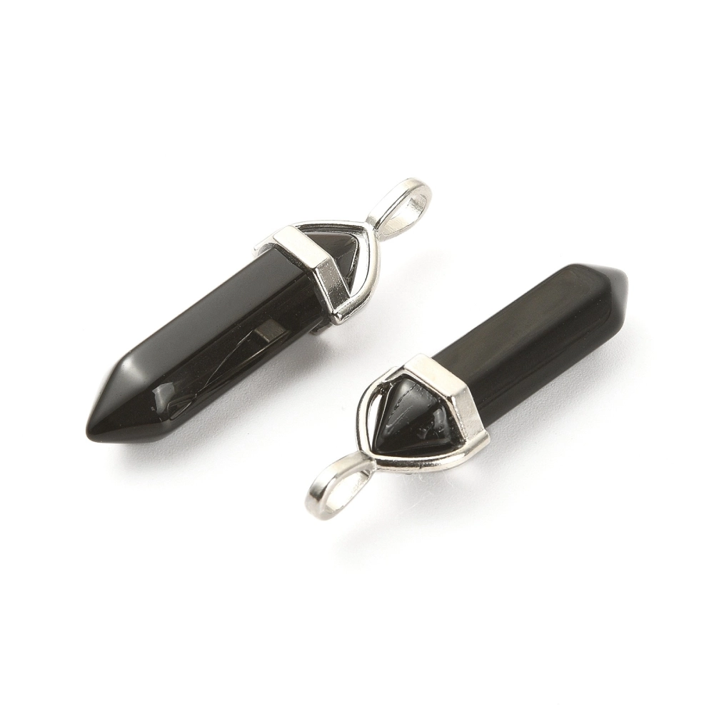 Pendentif obsidienne noire