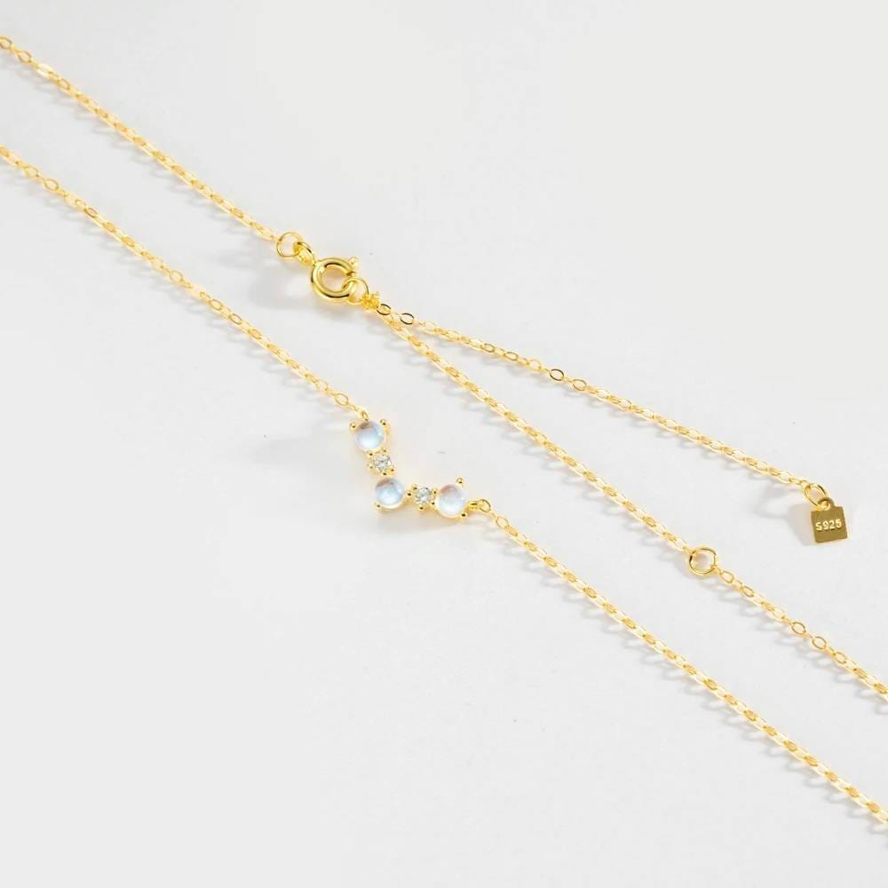 Pendentif pierre de lune or chaine