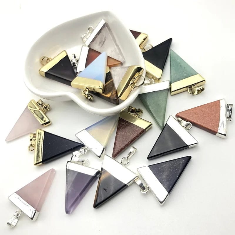 Pendentif pierre noire multi