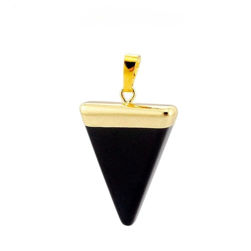 Pendentif pierre noire
