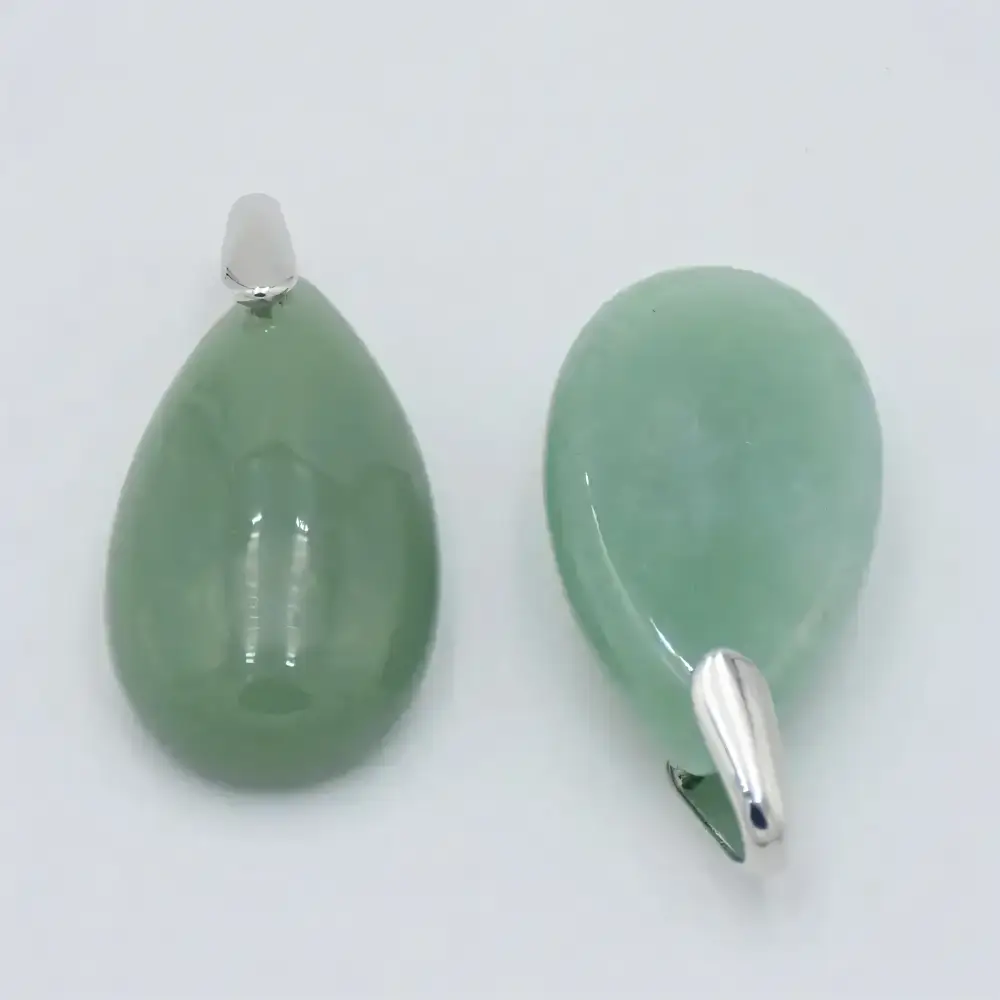 Pendentif pierre verte duo arriere
