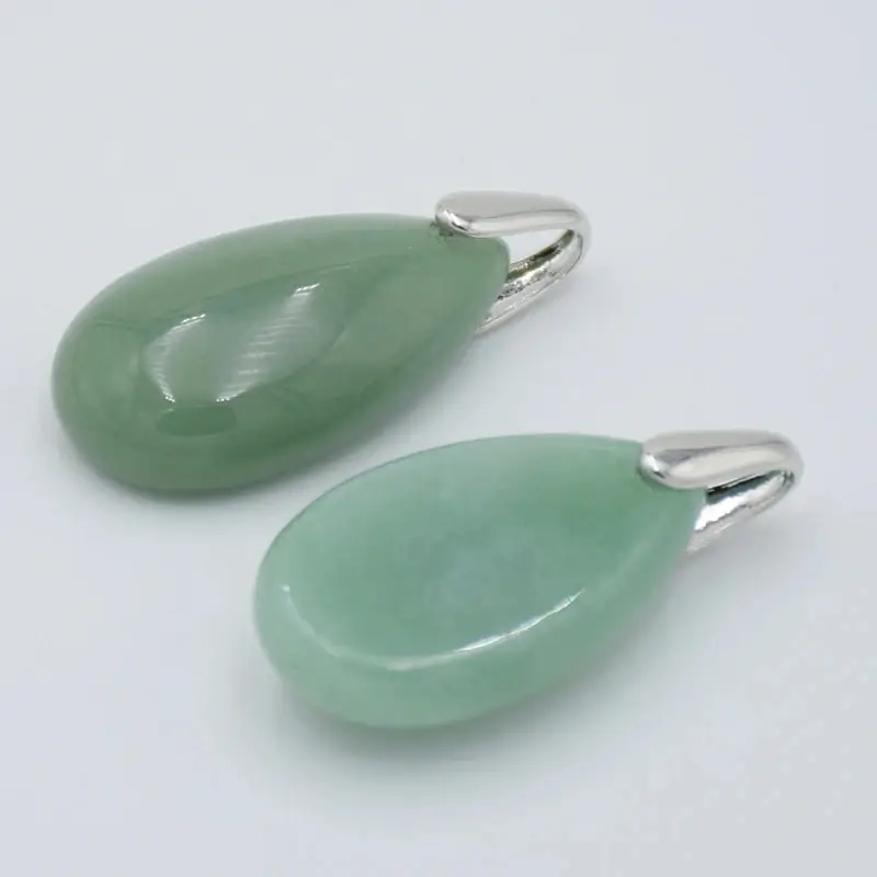 Pendentif pierre verte duo profil