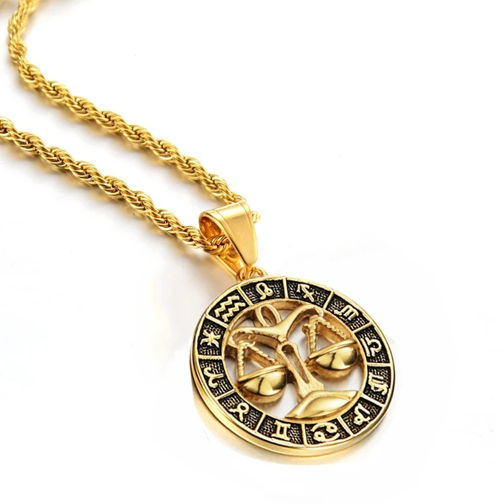 Pendentif signe astrologique homme balance