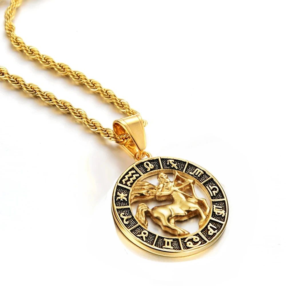 Pendentif signe astrologique homme sagittaire