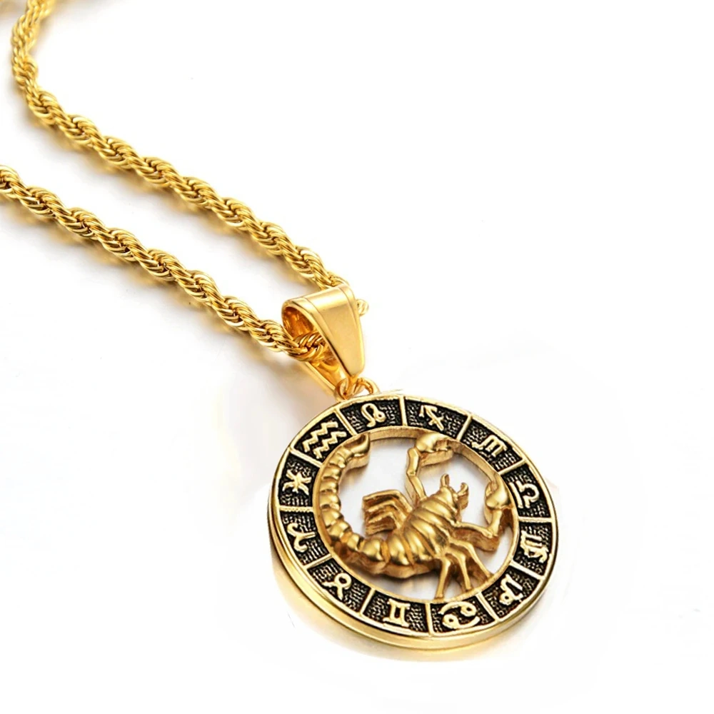 Pendentif signe astrologique homme scorpion
