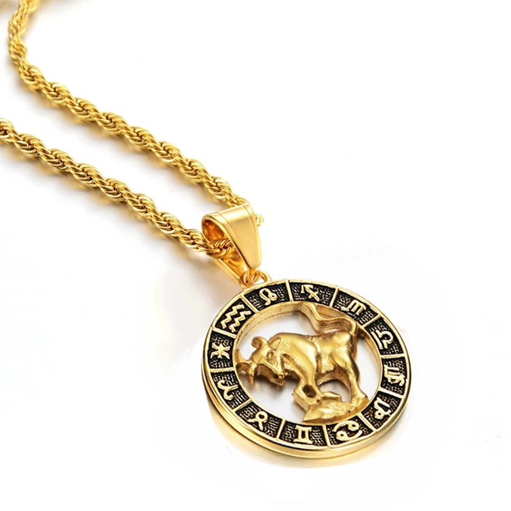 Pendentif signe astrologique homme taureau