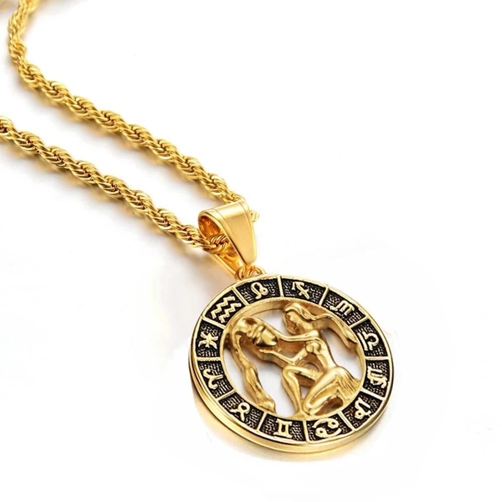 Pendentif signe astrologique homme verseau