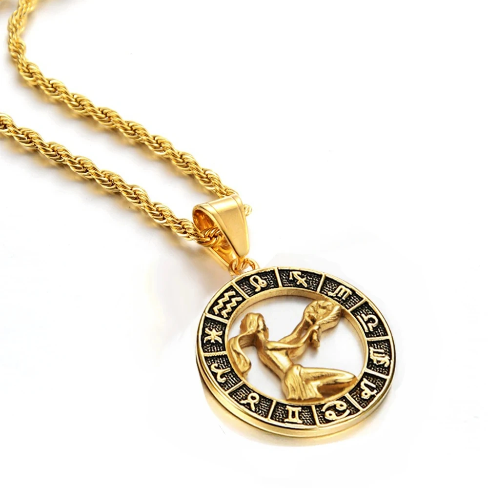 Pendentif signe astrologique homme vierge
