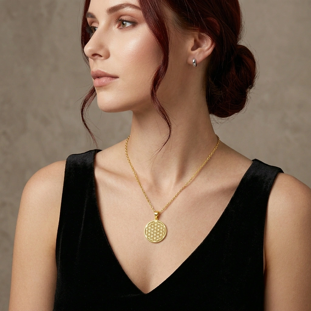 Pendentif fleur de vie argent – Image 5