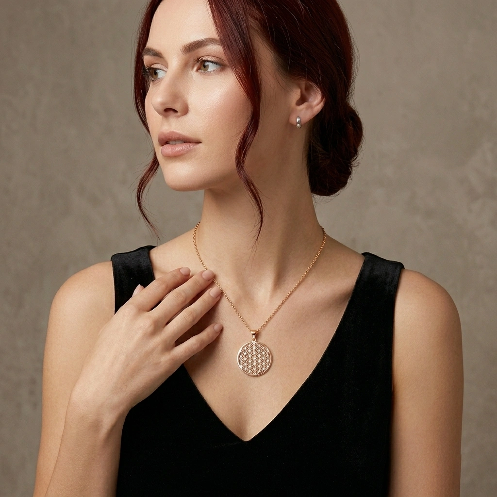 Pendentif fleur de vie argent – Image 7